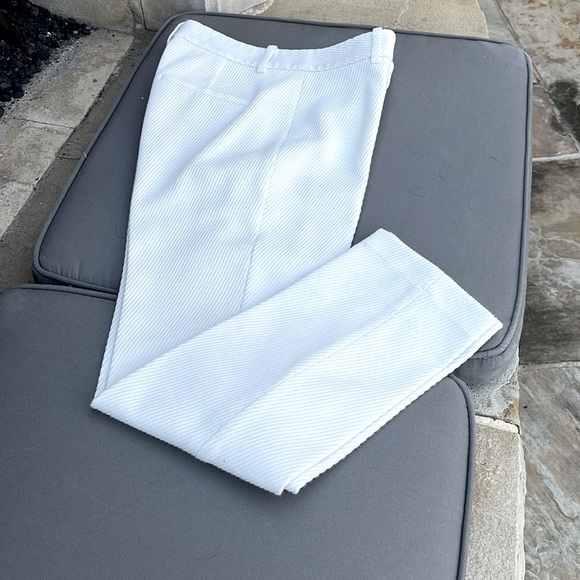 Theory Slim Stretch Ribbed Trousers. 100% Plyester. SZ 0. Ivory. - Picture 9 of 9